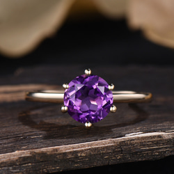 フローラル リーフ 婚約指輪 6月の誕生石 カラーチェンジ