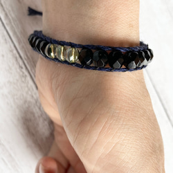 Black beads bracelet 3枚目の画像