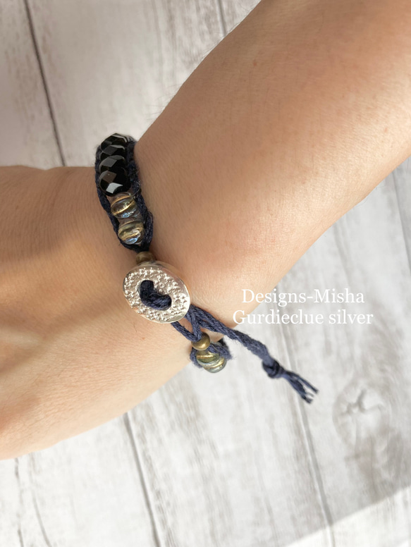 Black beads bracelet 2枚目の画像