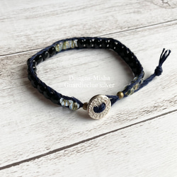 Black beads bracelet 8枚目の画像