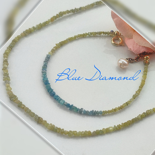 14Kgf 貴重 稀少色　ピンク　ダイヤモンド　原石　ブレスレット 　誕生石 14Kgf 稀少色 ピンク ダイヤモンド 原石 ネックレス 誕生石 贈り物