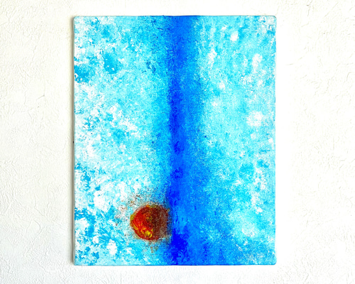 青と黒の宇宙の油彩画27cm25cm 宇宙を見上げる黒猫 | かにゃんクリエイト ｜インテリア絵画 アートの