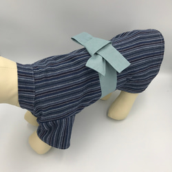 犬服　浴衣 しじら織り（3S〜Mサイズ）まで受注製作、各カラー2.3着程） 2枚目の画像