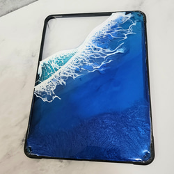 iPadケース 第5世代 10.9インチ カバー 海 オーシャン OCEAN 波 アート レジン タブレットケース 1枚目の画像