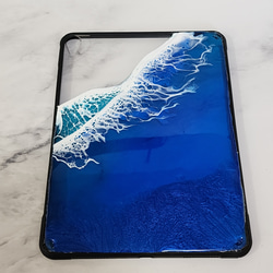iPadケース 第5世代 10.9インチ カバー 海 オーシャン OCEAN 波 アート レジン タブレットケース 3枚目の画像