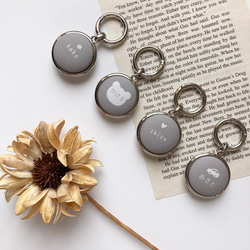 （片面お名前）コロンと小ぶり　お名前キーホルダー　名入れ　ネームタグ　幼稚園バッグ　入園準備　プレゼント 3枚目の画像