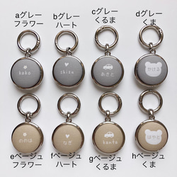 （片面お名前）コロンと小ぶり　お名前キーホルダー　名入れ　ネームタグ　幼稚園バッグ　入園準備　プレゼント 7枚目の画像