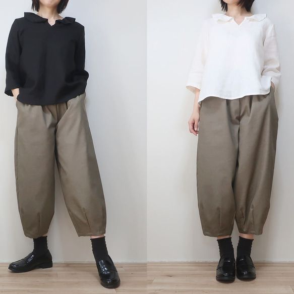 シュッとした脚長パンツ❣サーカスパンツ(コットン&ポリ/全4 シュッとした脚長パンツ❣サーカスパンツ(コットン&ポリ/全4