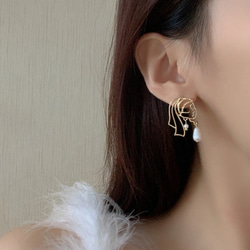 ピアス　真珠の耳飾りの少女　パール　おしゃれ　925シルバーポスト　 1枚目の画像