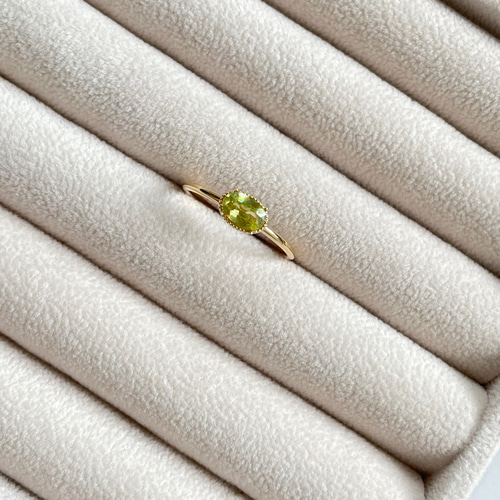 スフェーン☆天然石リング／SV925 k18 オリジナルリング☆希少石