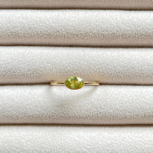 スフェーン☆天然石リング／SV925 k18 オリジナルリング☆希少石