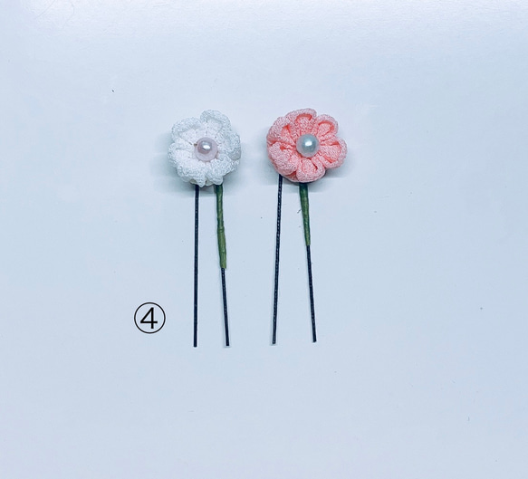つまみ細工 髪飾りセット 「桜」 7枚目の画像