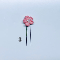 つまみ細工 髪飾りセット 「桜」 6枚目の画像