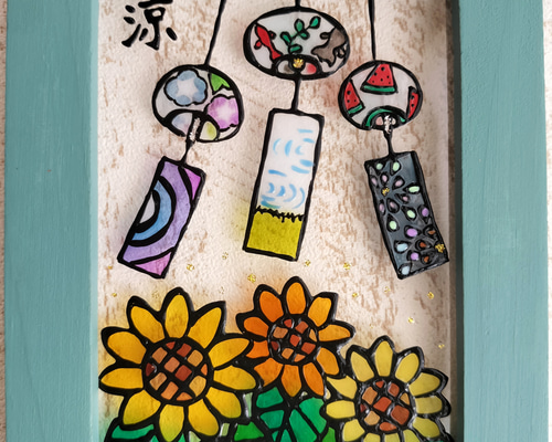 【新作】☆ステンドグラス風ハワイアンフレーム☆
〜プルメリアとタヒチアンダンス〜 新作】ステンドグラス風 木製壁掛け【オオハシ】【ブーゲンビリア