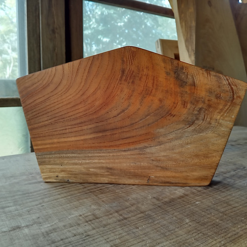 木製看板製作】 一枚板 欅 20cm×33cm / 無垢 5角 表札・ネーム