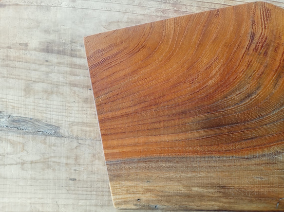【木製看板製作】 一枚板 欅 20cm×33cm / 無垢 ５角 5枚目の画像