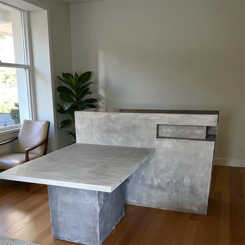 SQUARE（モルタルテーブル） ダイニングテーブル tumugu-kobo 通販