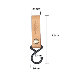 本革ハンガーフック 5個セット ハンギングラック インディアンラック 9枚目の画像