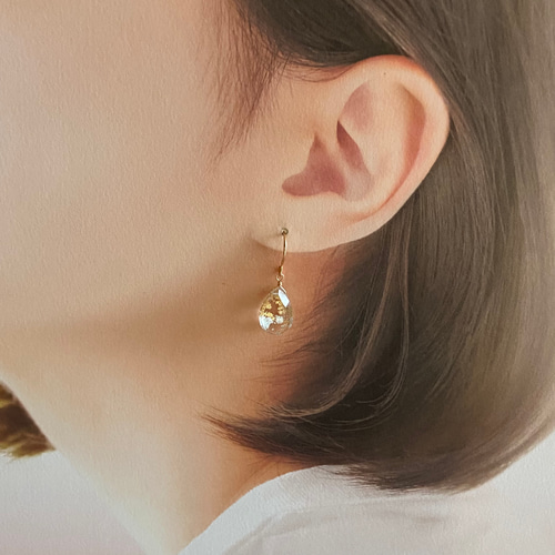 新作】⭐︎4月の誕生石⭐︎ゴールドとシルバーのダブレットクリスタル  