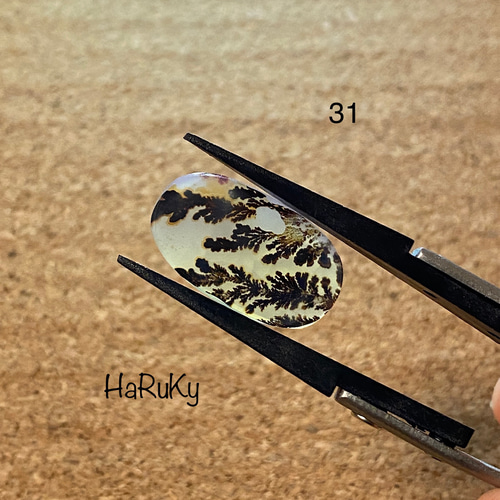 芸術作品 デンドリティックアゲート バングル ブレスレット