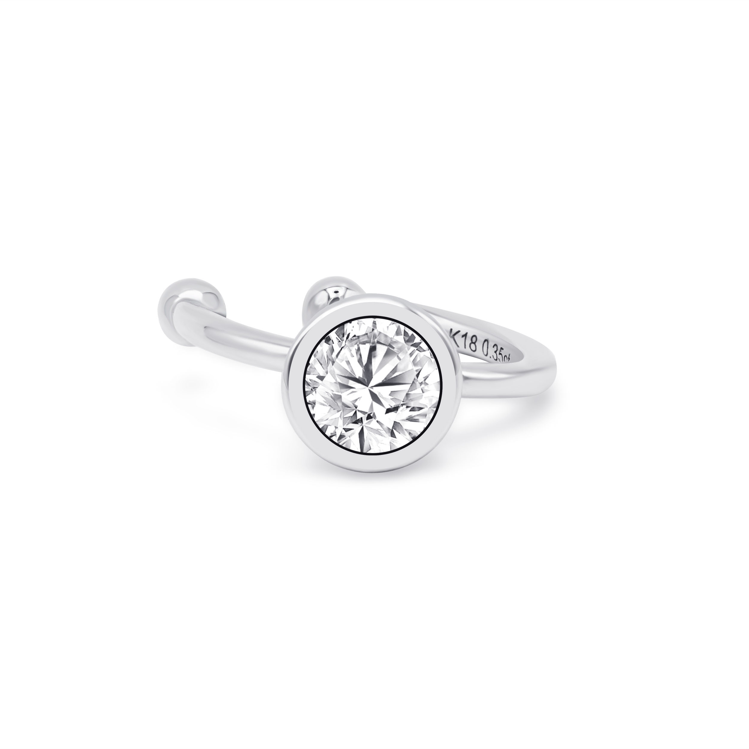 1石覆輪イヤーカフ E0422（4週間発送）