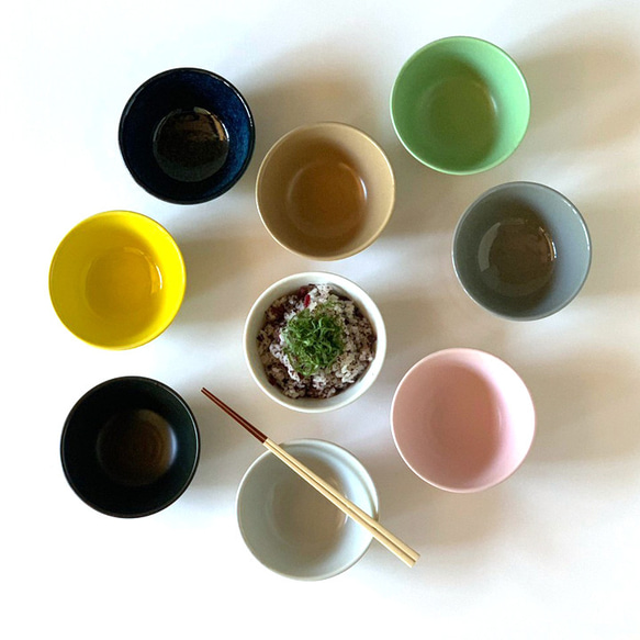 窯元ロングアイランドオリジナル お茶碗  9color 可愛い ご飯茶碗 ごはん茶碗 食器 /r159 8枚目の画像