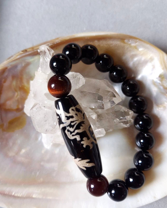 紅玉髄宝珠皇帝龍神天珠