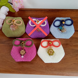 ハンドメイド☆小さいサイズのお守り袋 ミニ丸 ぼかし柄ちりめん