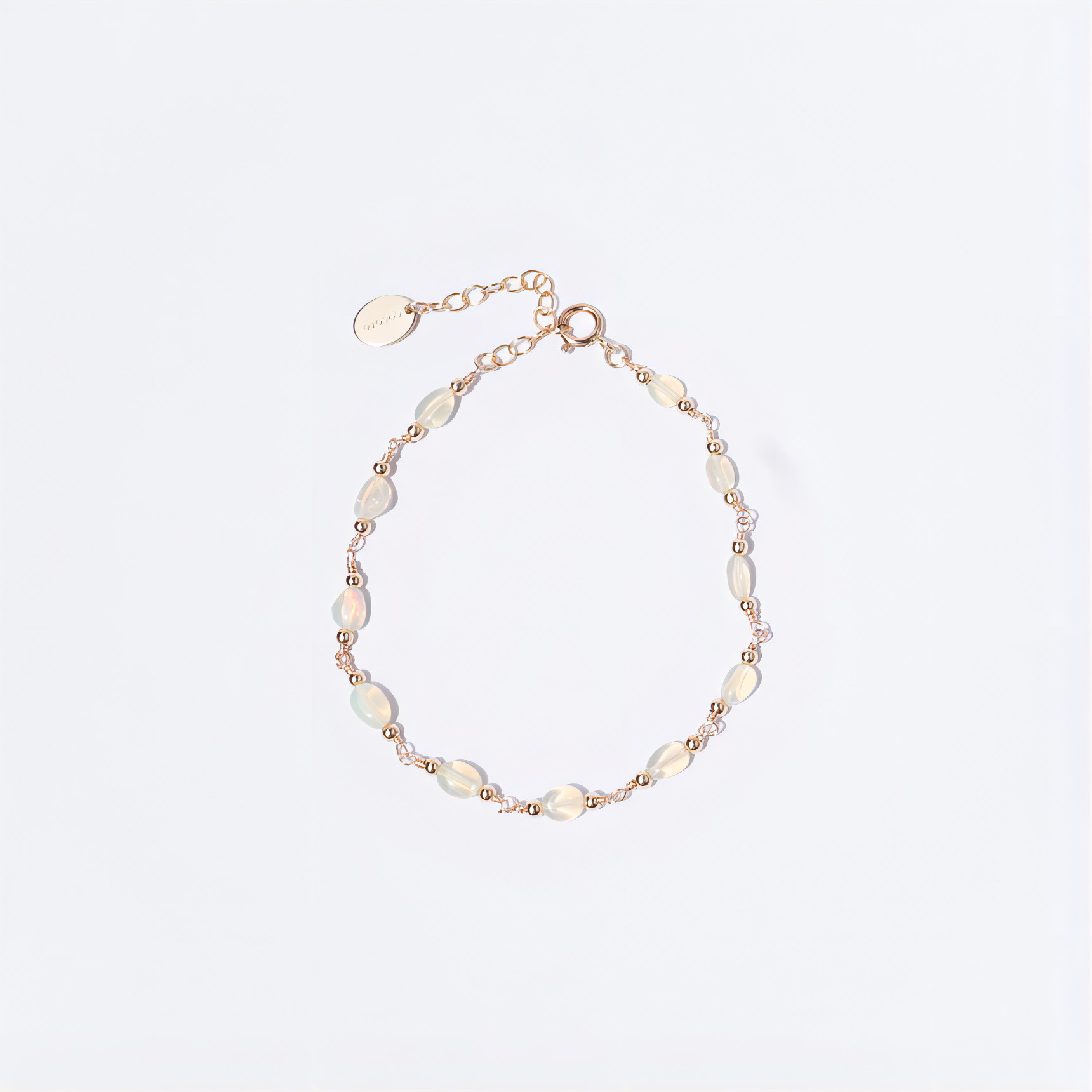 ethiopian opal⭐︎14kgf ブレスレット⭐︎アジャスター付き