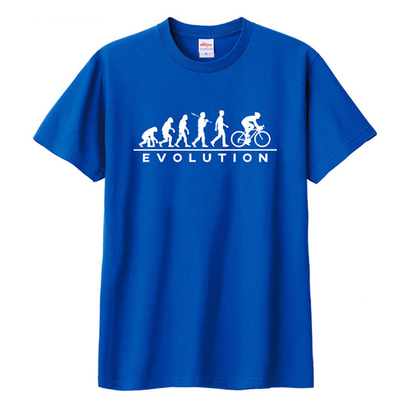 Tシャツ 自転車 ロードバイク 好き メンズ レディース おもしろ 進化論 ティシャツ 2枚目の画像