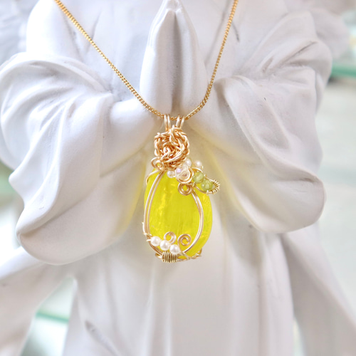 アンダラクリスタル✧ワイヤージュエリーネックレス✧ペンダント