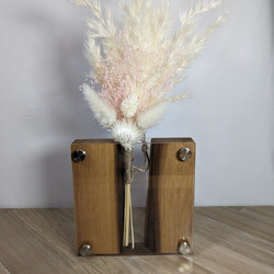 世界にひとつだけのドライフラワーベース ウォールナット 花瓶 無垢