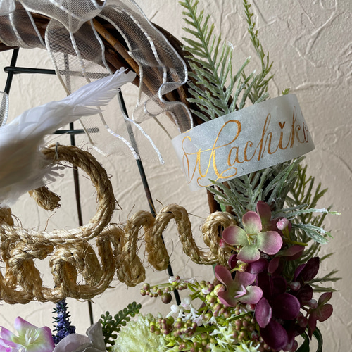 フラワー・リース whitebird ホワイトフラワーリース(35cm) | 【公式】Michika Flower Design
