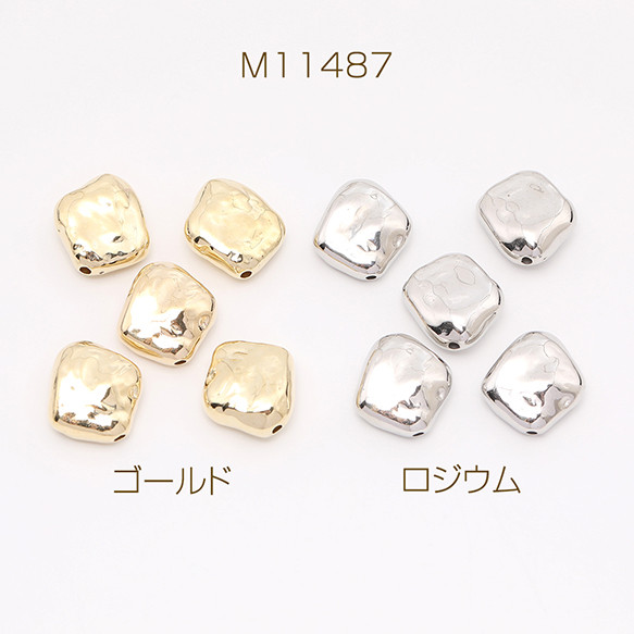 M11487-R  150個  CCBメタルビーズ ひし形 15×16mm  3X（50ヶ） 1枚目の画像