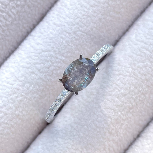 アクアマリンサンストーン リング / Aquamarine Sunstone Ring