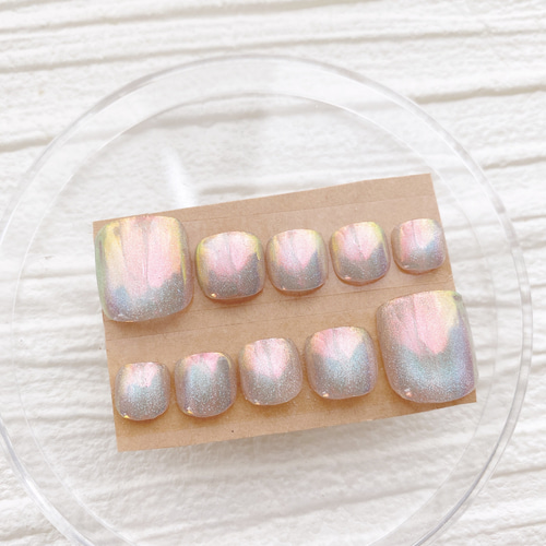 現品限り フットネイル ネイルチップ ペディ ニュアンスネイル サイズ