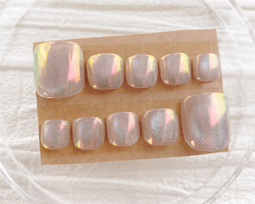 【フットネイル】マグネット ニュアンス ネイルチップ フットネイルチップ べっ甲ネイル 秋ネイル ニュアンス