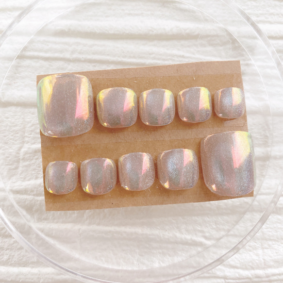 現品限り フットネイル ネイルチップ ペディ ニュアンスネイル サイズ