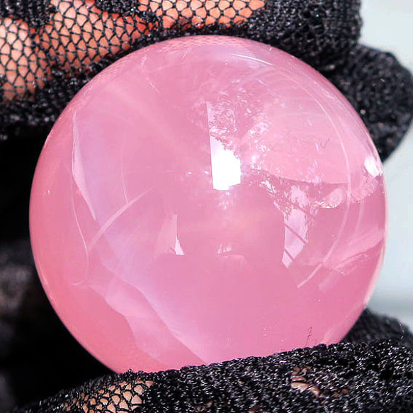 天然石【スターローズクォーツ】スフィア（丸玉）32mm a 天然石