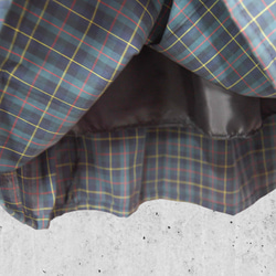 タータンチェック　フレアプリーツロングスカート:green 7枚目の画像