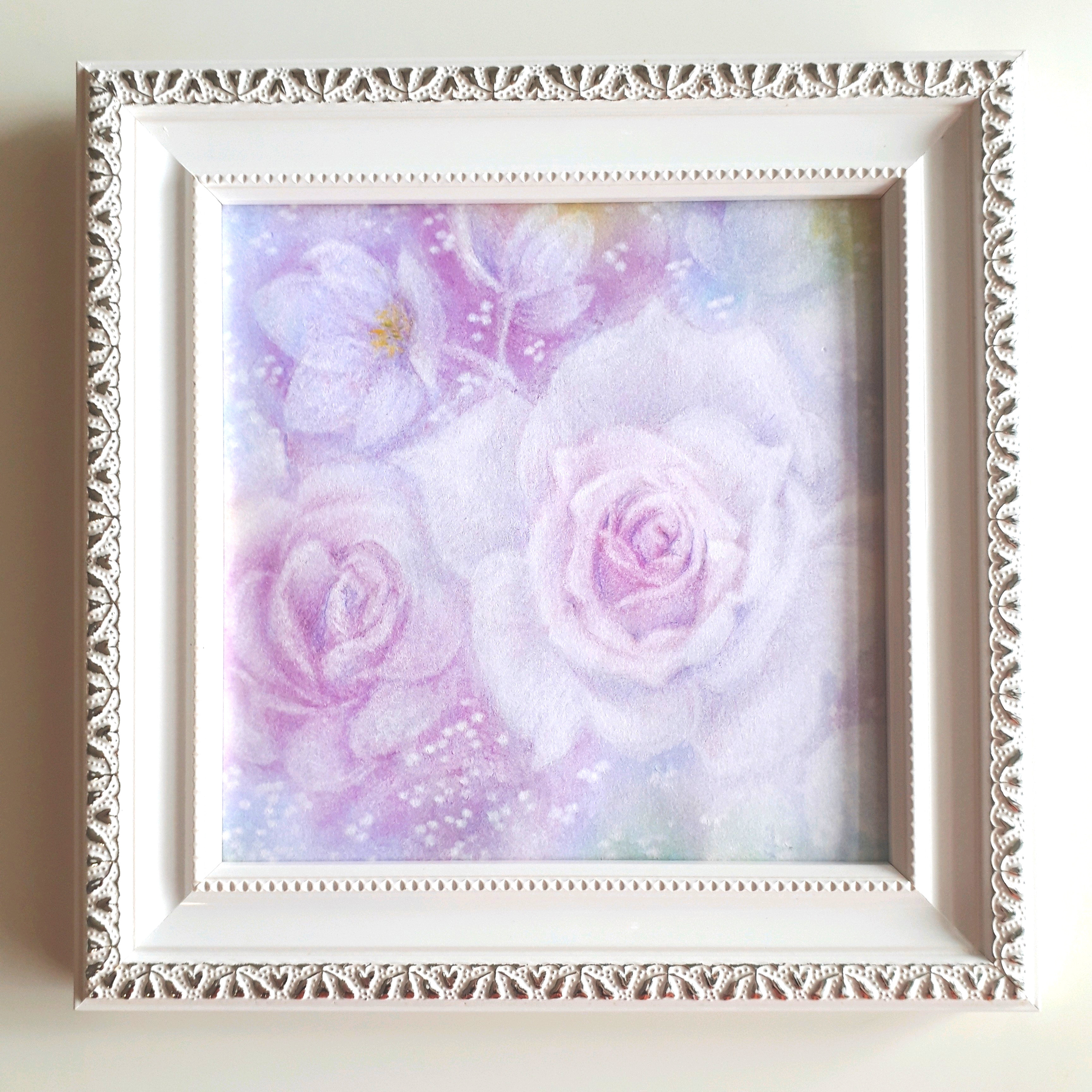 アゴタ ヴァルガ AGOTA VARGA 絵画 薔薇 バラ 花 パステル画