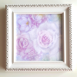 №657 ラビアンローズ(紫色の薔薇) 天然シーグラスアート