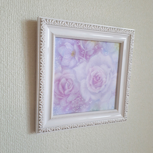 №657 ラビアンローズ(紫色の薔薇) 天然シーグラスアート