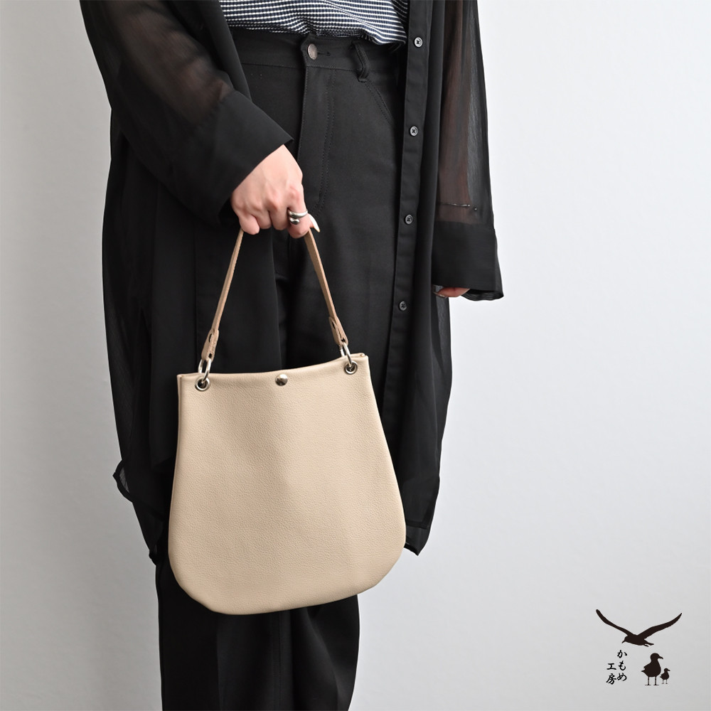 ✨極美品✨ブルーグレーのレザーハンドバッグ