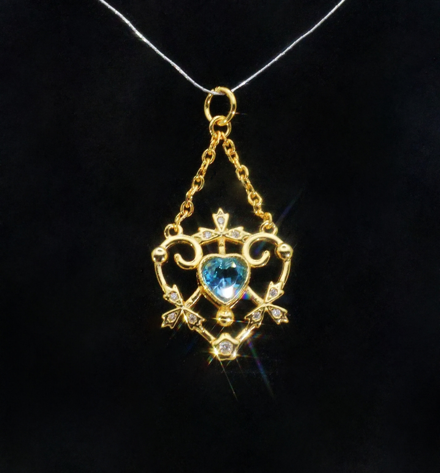 Silver925 ブルートパーズ ペンダント 天然石