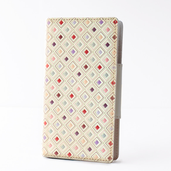 ワケありな逸品』浅草文庫 スマホケース いろあそび柄撫子（手帳型