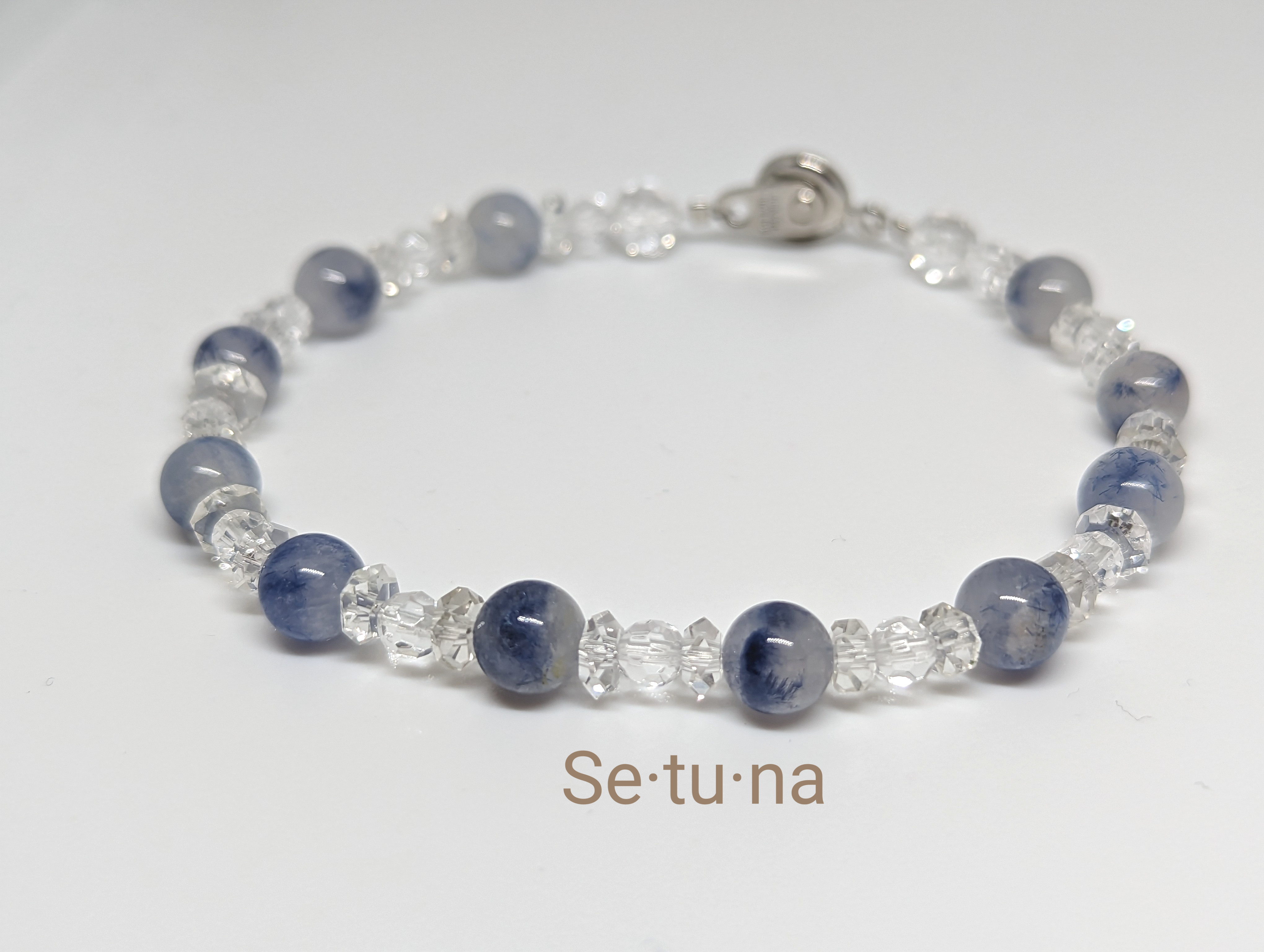 デュモルチェライトインクォーツブレスレット(⁠ ⁠ꈍ⁠ᴗ⁠ꈍ⁠)レア商品