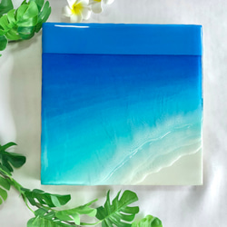 海レジンコースター 2枚セット 海雑貨 オーシャンアート