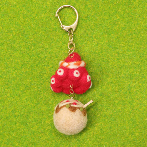 たこ焼きーホルダー 羊毛フェルト 可愛い ユーモア バリエーション