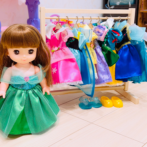 ソランちゃん服用ハンガー BJDドール用ハンガー 天然木製ハンガー10本 